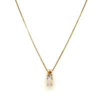 Estate Dainty Opal Pendant Necklace
