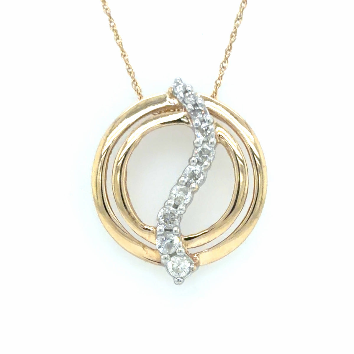 Estate 0.25cttw Diamond Journeys Circle Necklace