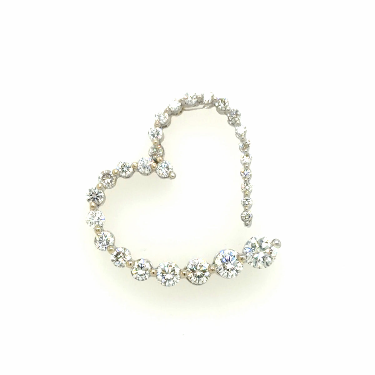 Estate Diamond Heart Journey Pendant