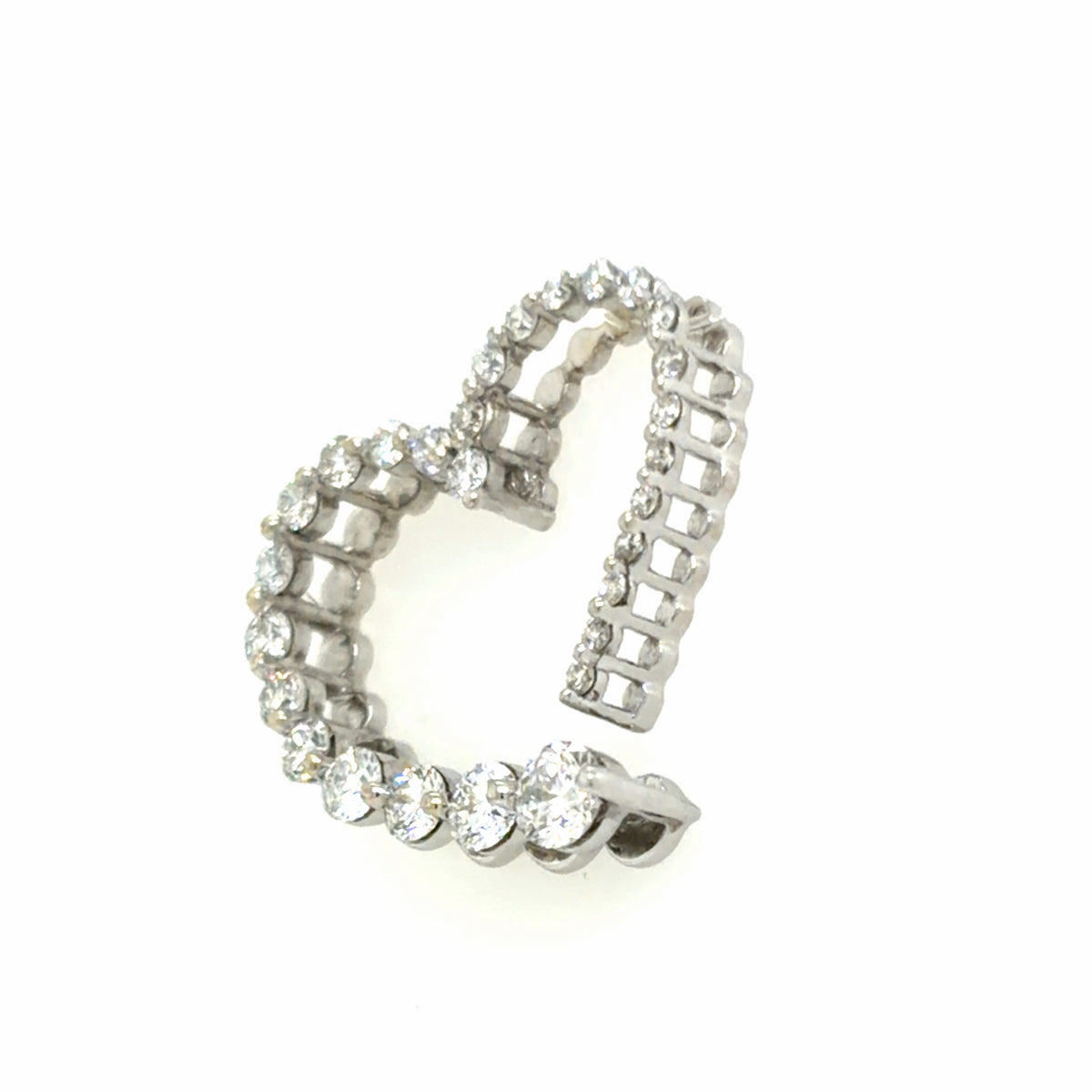 Estate Diamond Heart Journey Pendant