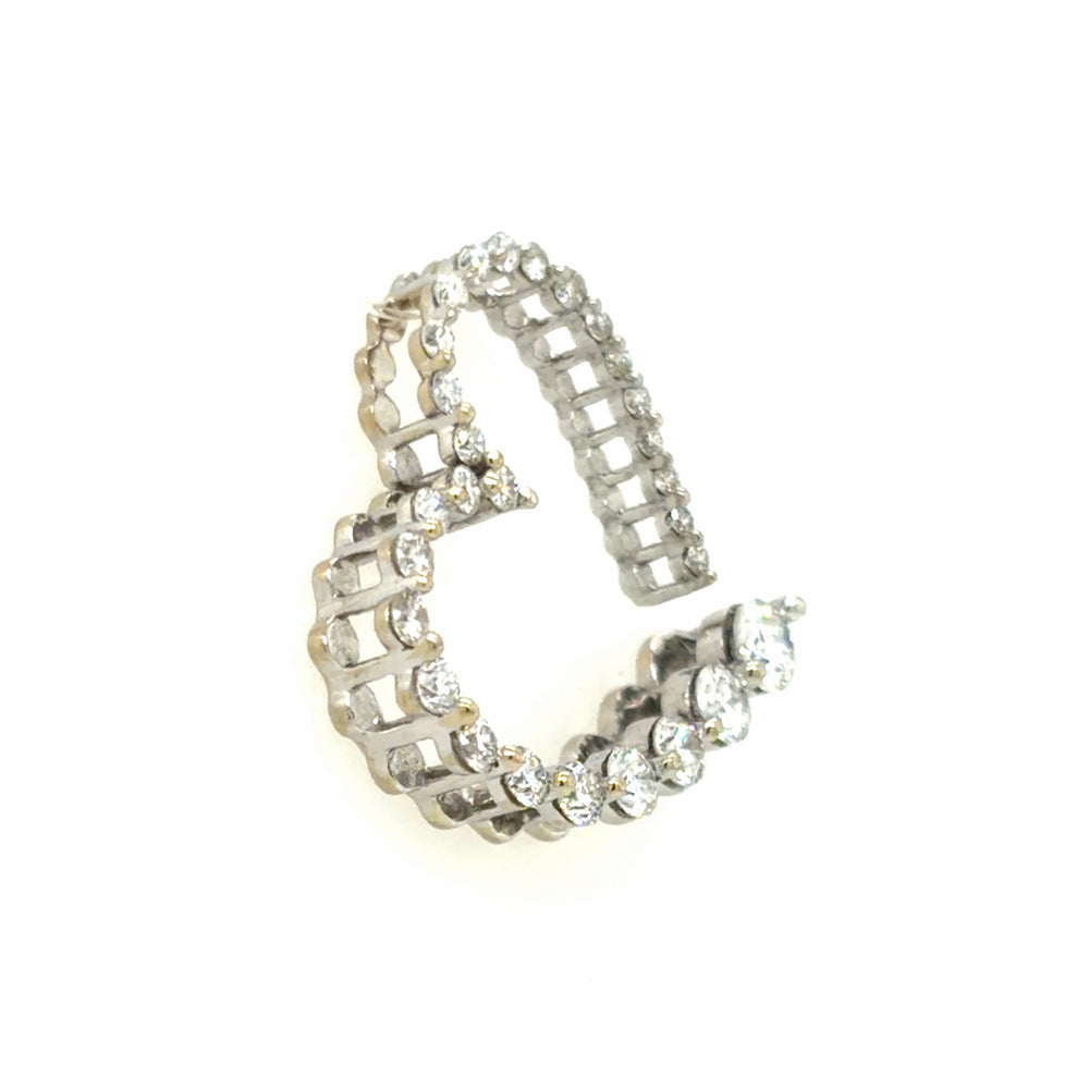 Estate Diamond Heart Journey Pendant