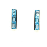 Estate Modern Blue Topaz Earrings