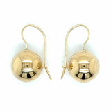 Estate Pair 12.5mm Polished Ball Earrings