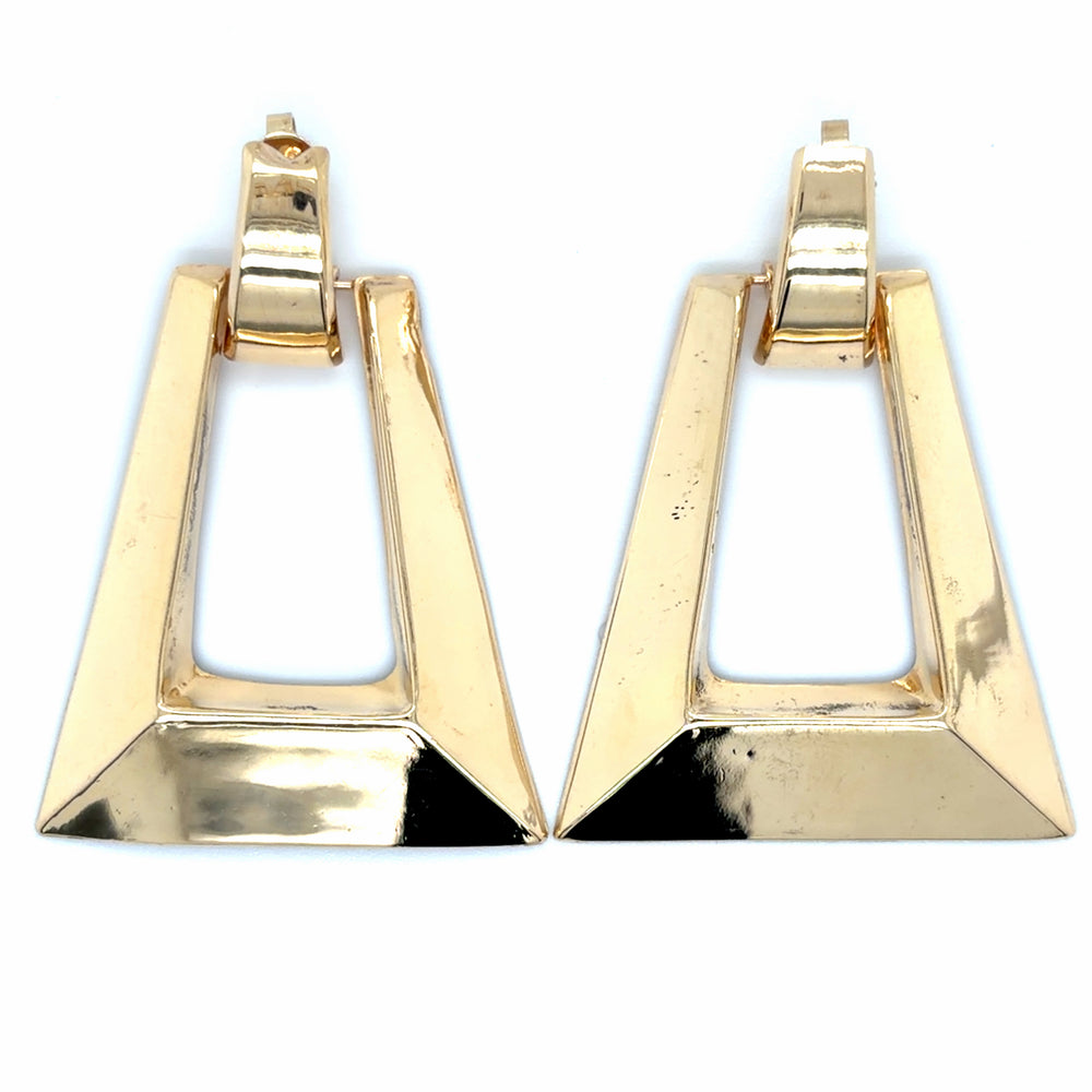 Estate Pair Geometric Door Knocker Earrings