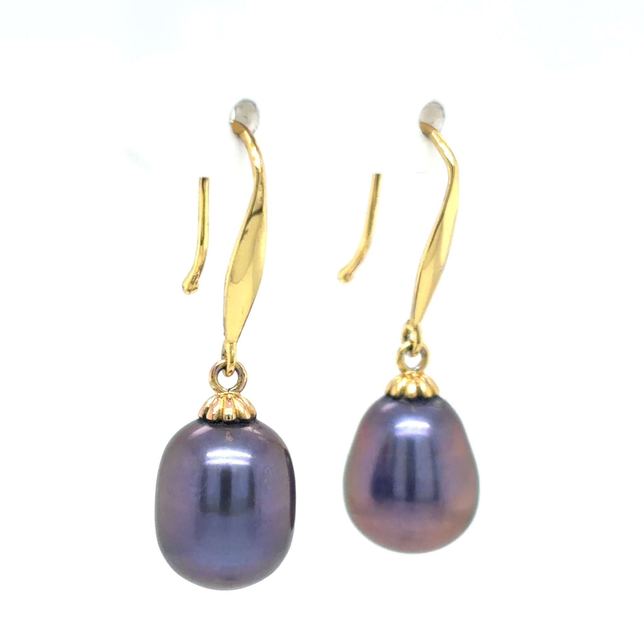 Estate Pair Tahitian Pearl Drop Earrings