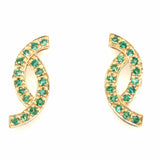 Estate Pair Green Tourmaline Earrings