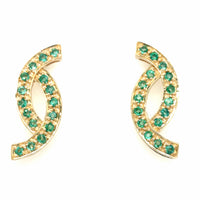 Estate Pair Green Tourmaline Earrings