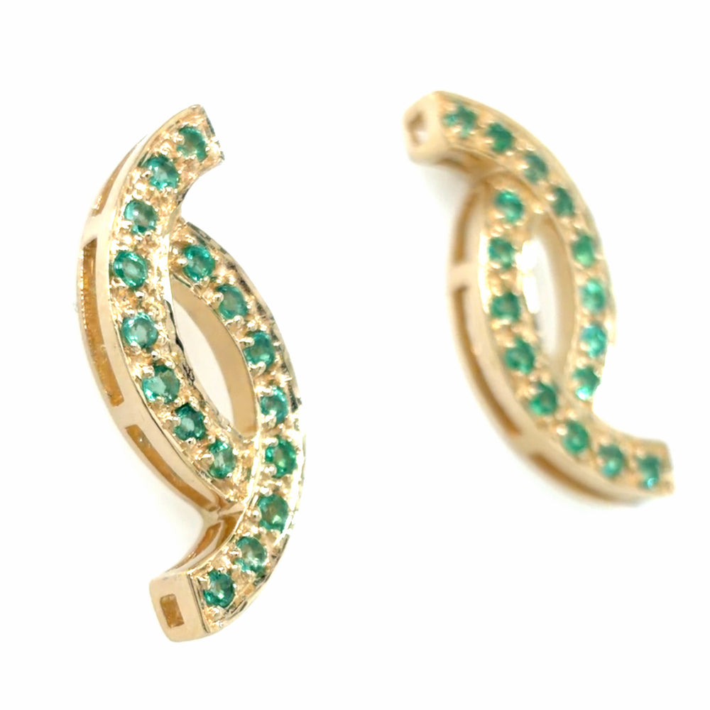 Estate Pair Green Tourmaline Earrings
