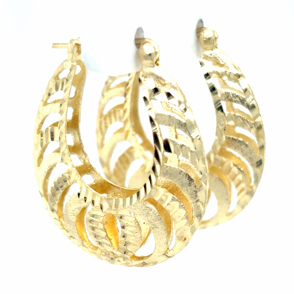 Estate Diamond Cut & Matte Finish Hoops