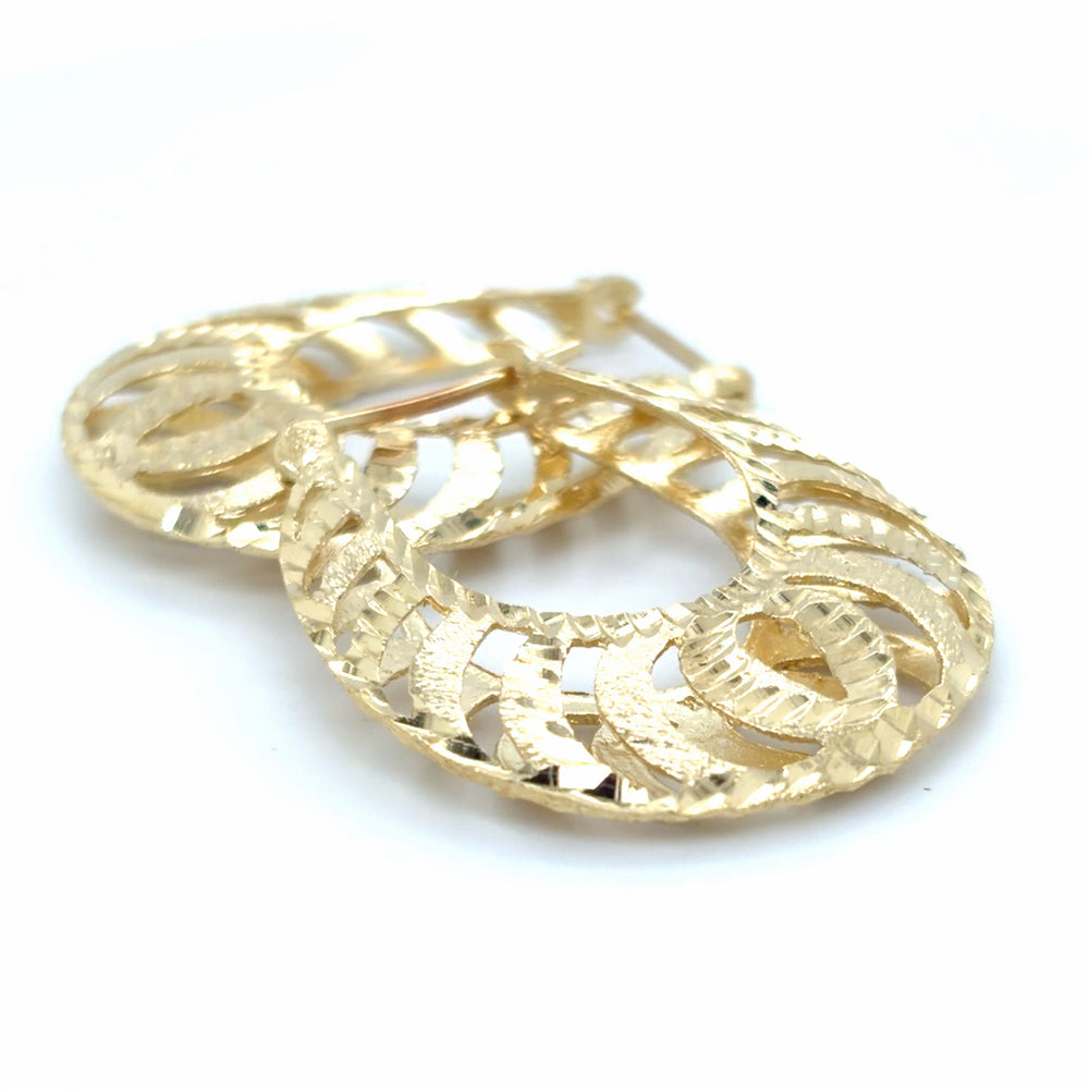 Estate Diamond Cut & Matte Finish Hoops