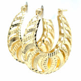 Estate Diamond Cut & Matte Finish Hoops