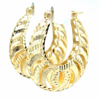 Estate Diamond Cut & Matte Finish Hoops