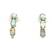 Estate Small Opal Hoops