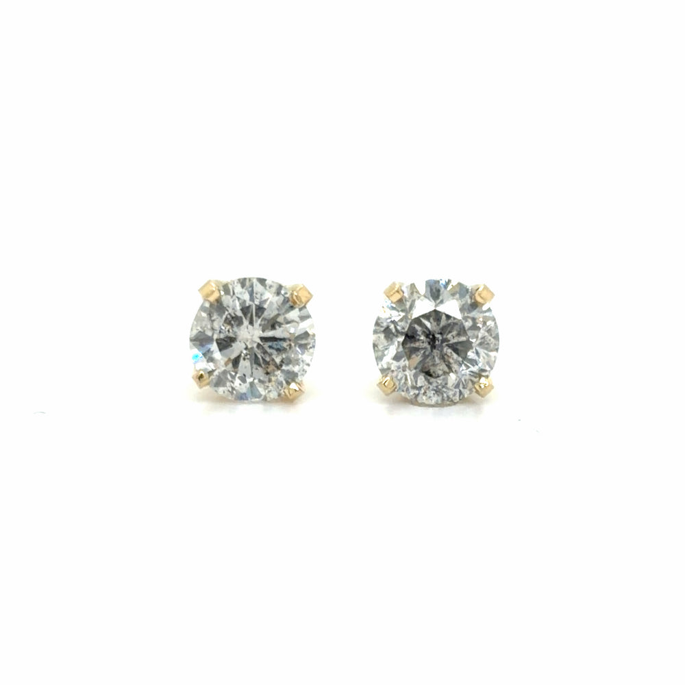 Estate Pair 0.94cttw Diamond Studs