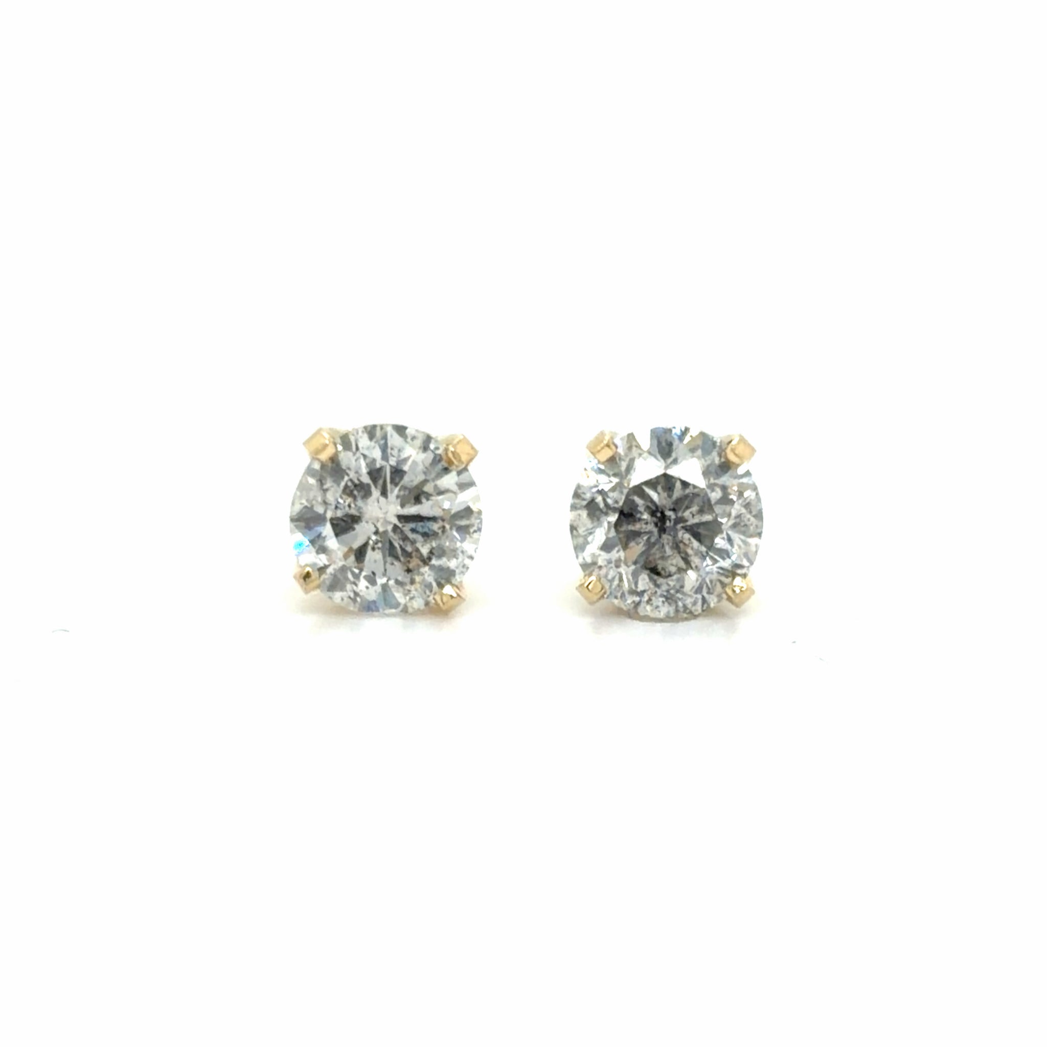 Estate Pair 0.94cttw Diamond Studs
