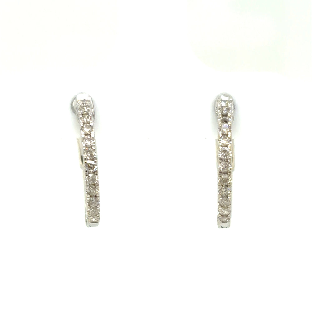 Estate 0.25cttw Diamond Hoops