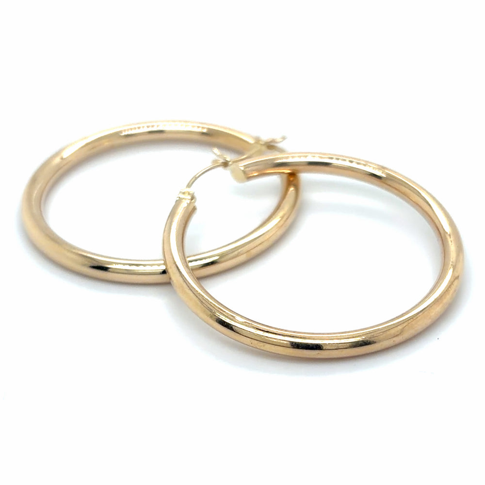 Estate 40x3mm Classic Hoop Earrings