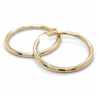 Estate 40x3mm Classic Hoop Earrings