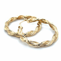 Estate 35x4mm Twisted Hoops