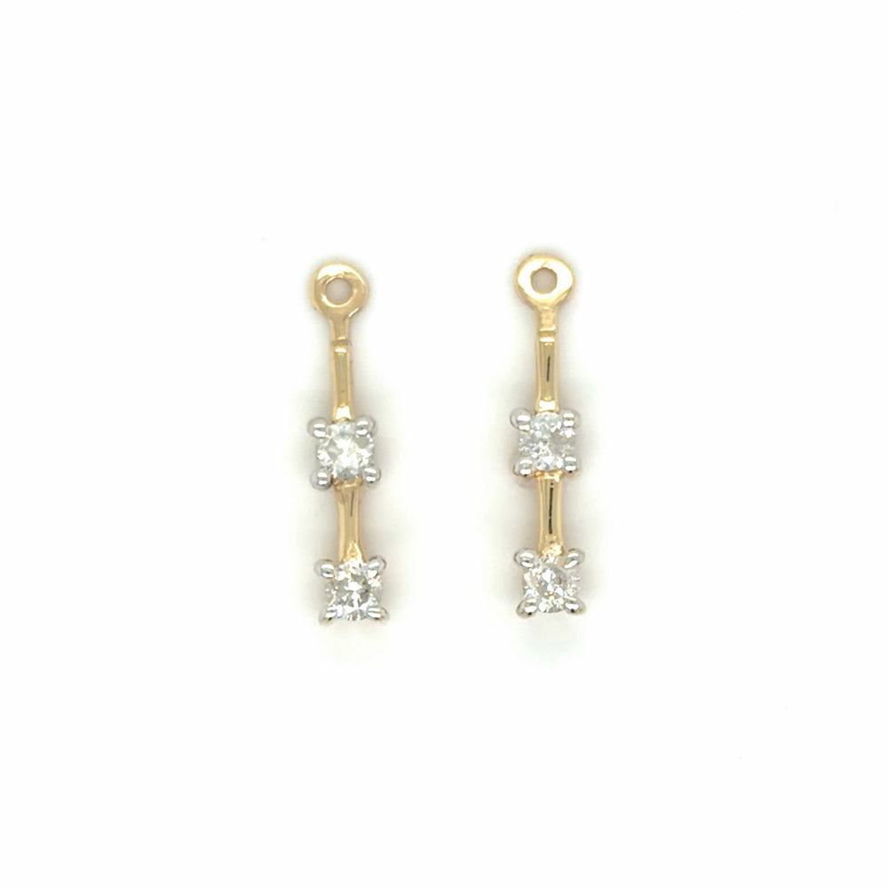 Estate Diamond Drop Earring Jackets