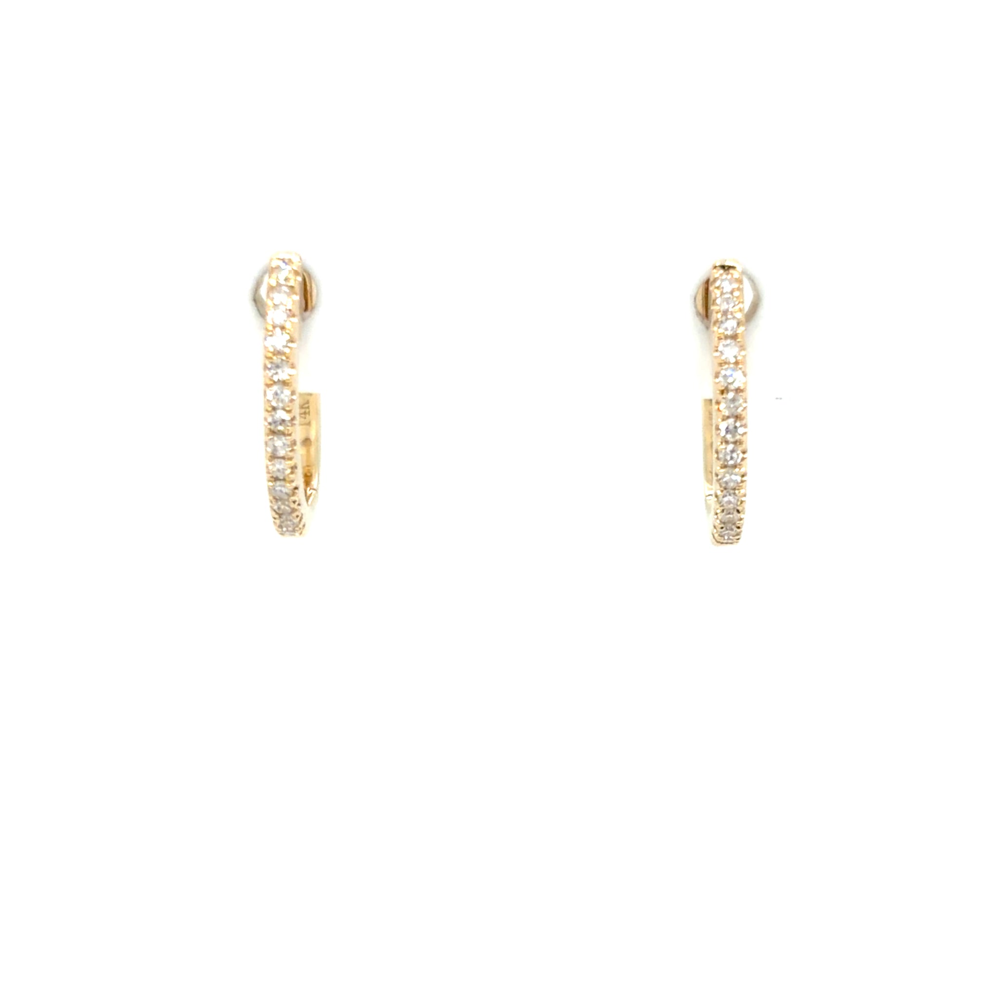 Estate Diamond Huggie Hoops