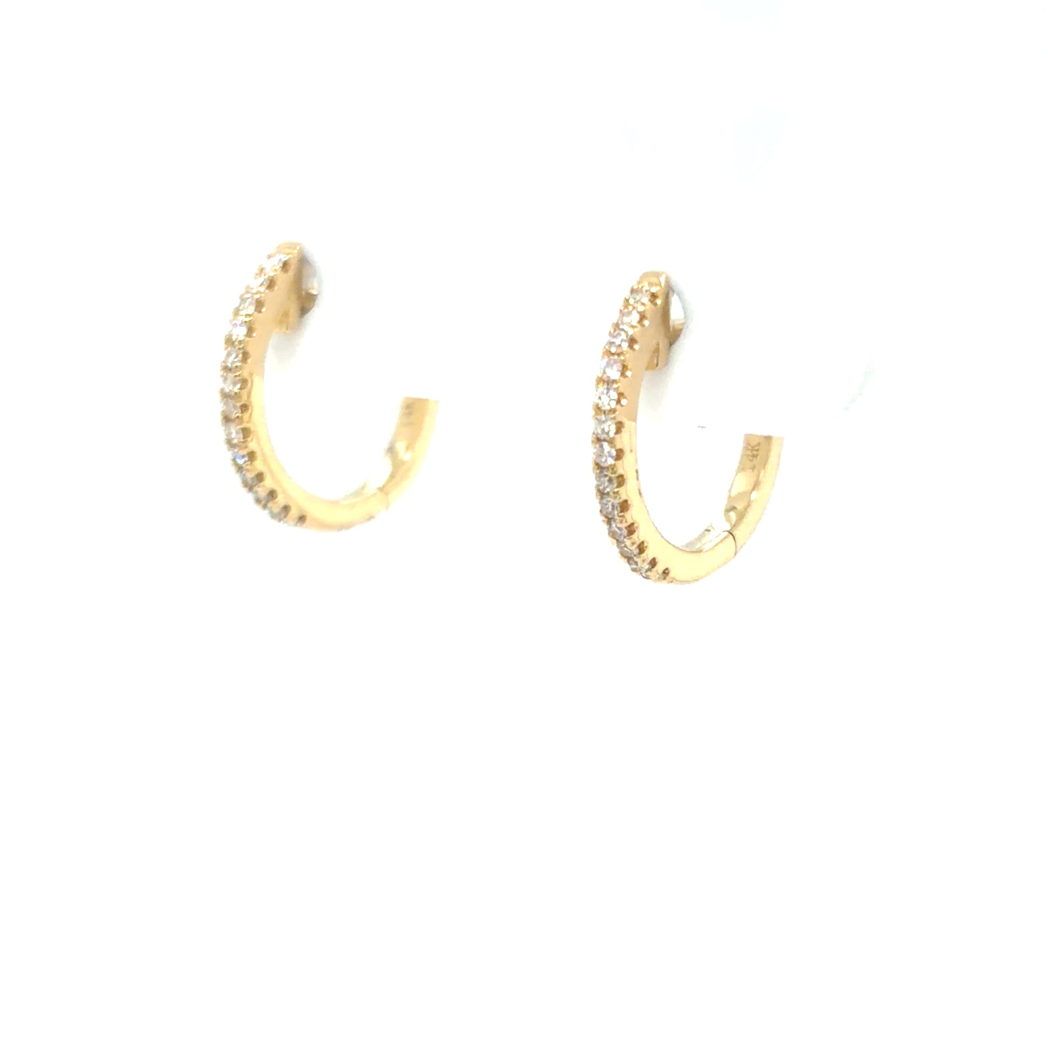 Estate Diamond Huggie Hoops