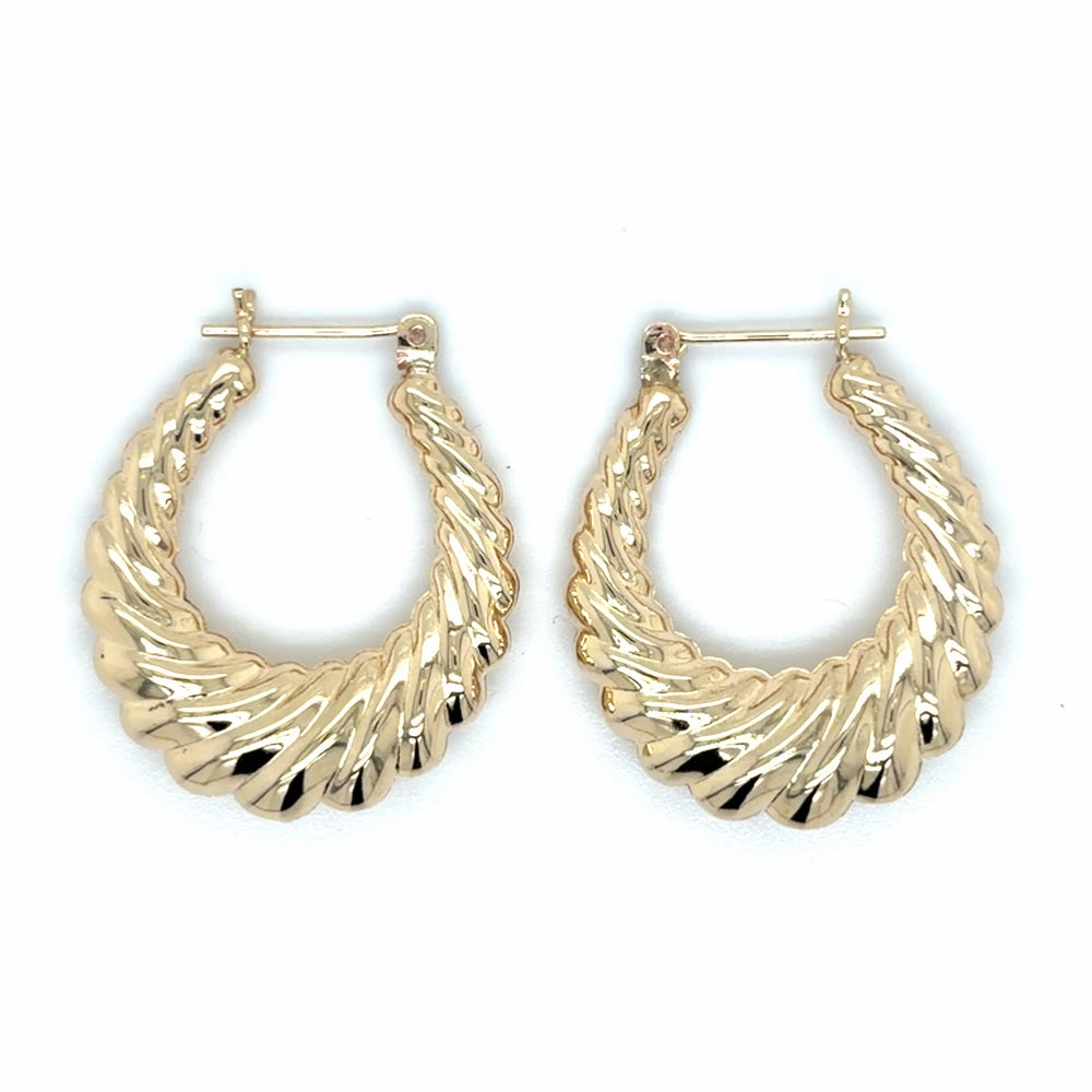 Estate Twisted Hollow Hoops