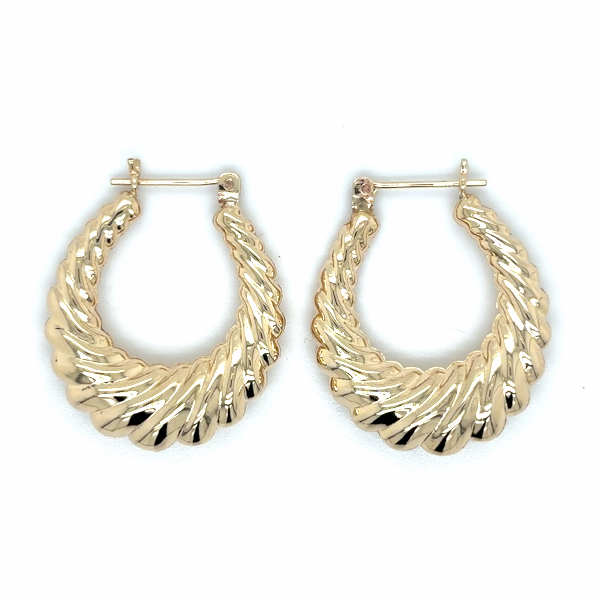Estate Twisted Hollow Hoops