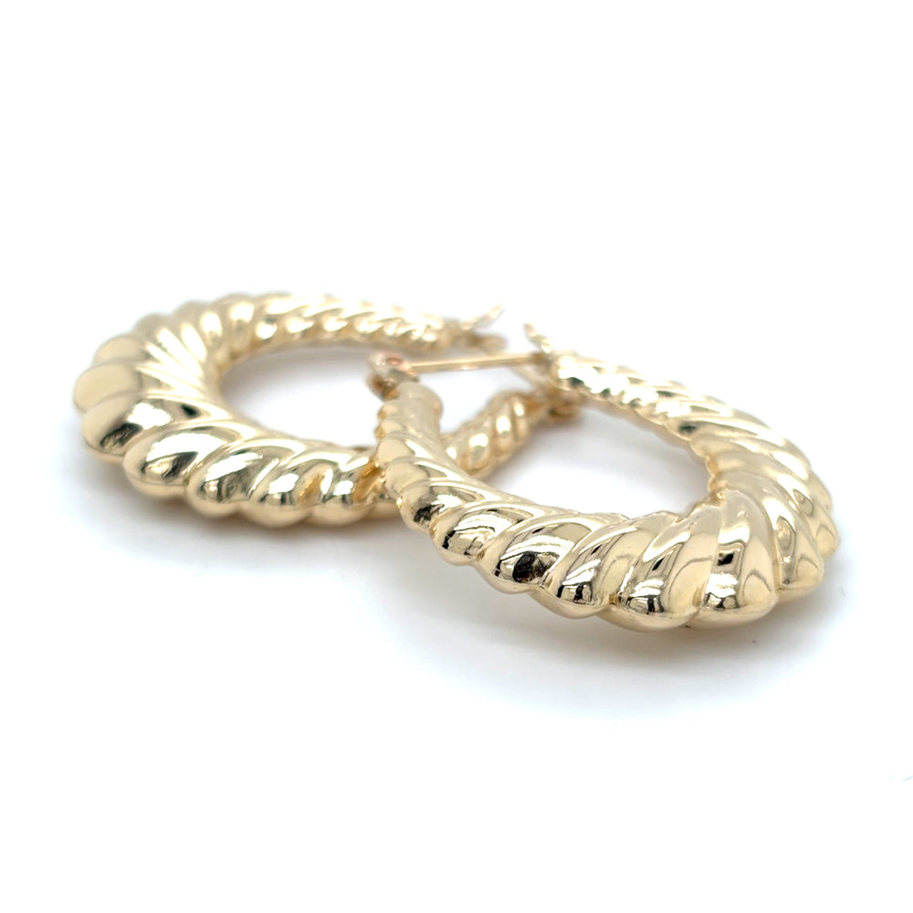 Estate Twisted Hollow Hoops