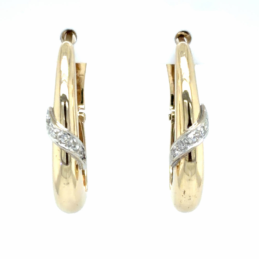 Estate Polished Hoops with Omega Backs
