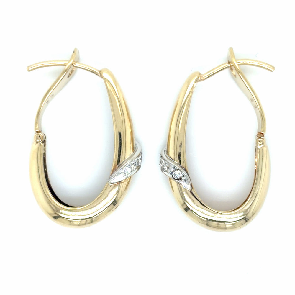 Estate Polished Hoops with Omega Backs
