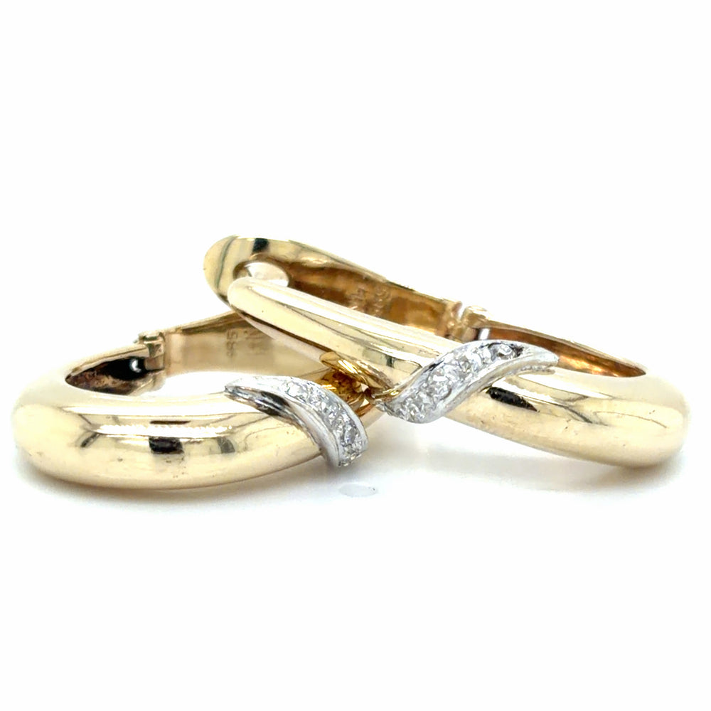 Estate Polished Hoops with Omega Backs