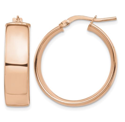 Estate Rose Gold Hoop Earrings