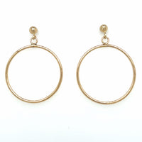 Estate Drop Hoop Earrings