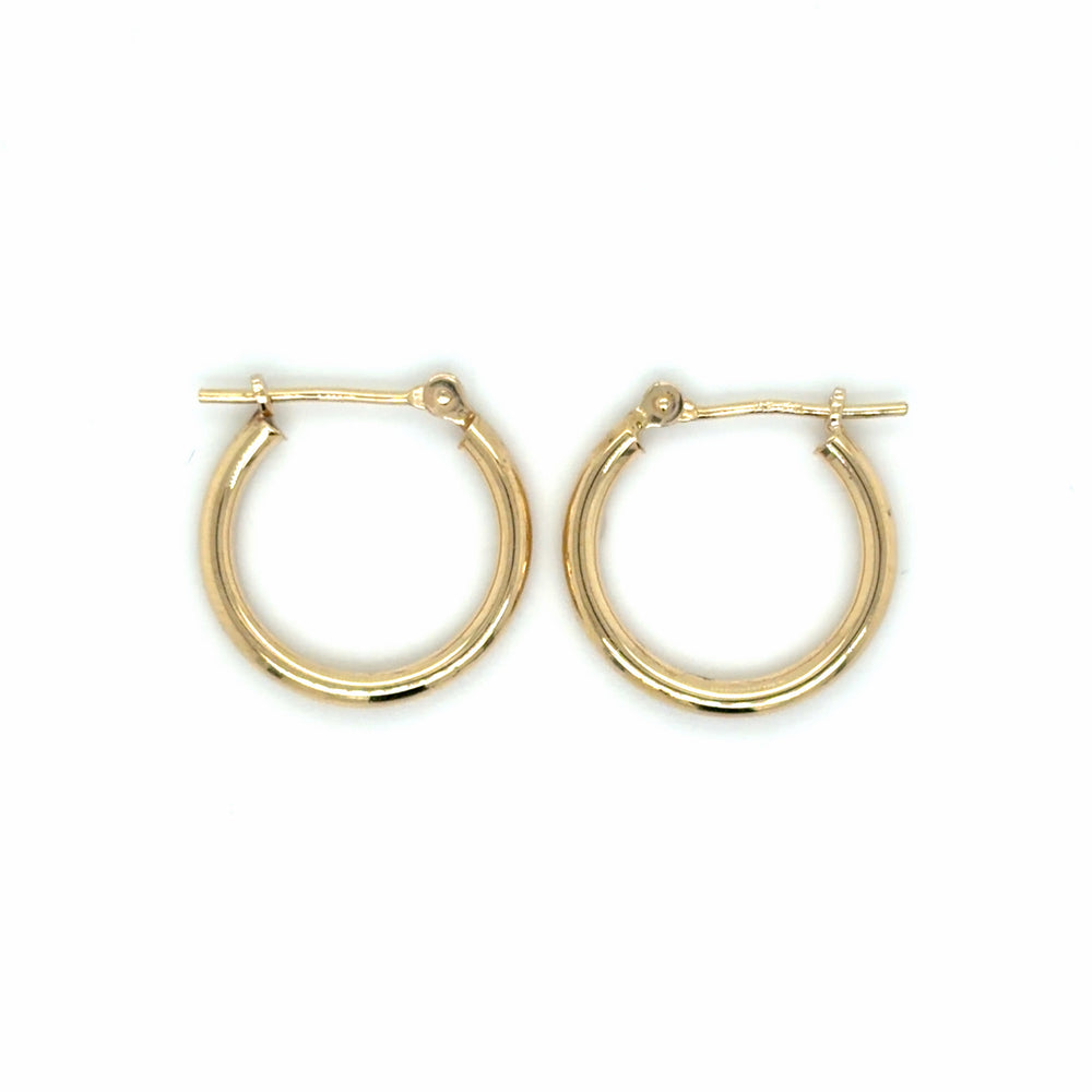 Estate 15mm Polished Gold Hoops