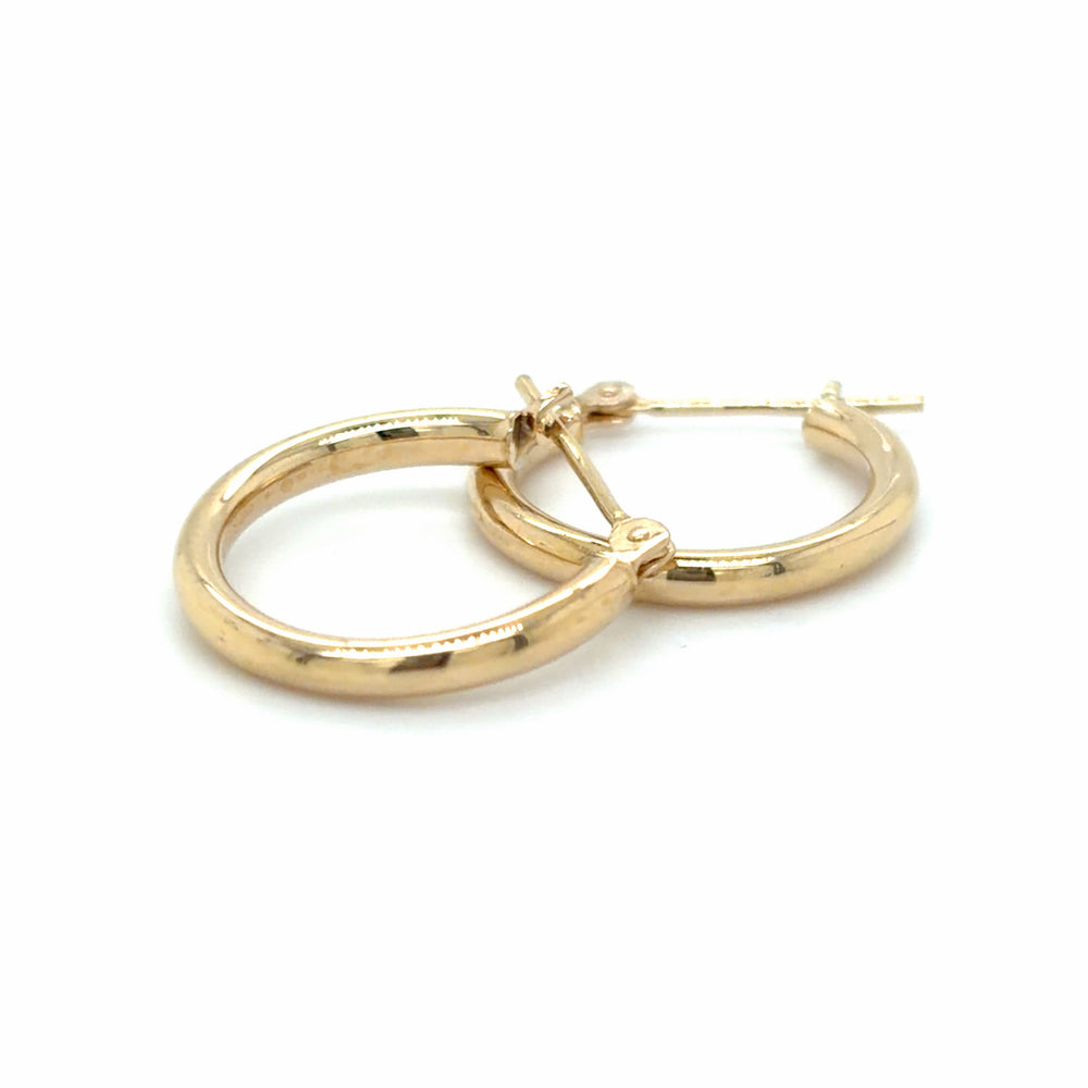 Estate 15mm Polished Gold Hoops