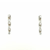 Estate Diamond Modern Dangle Earrings