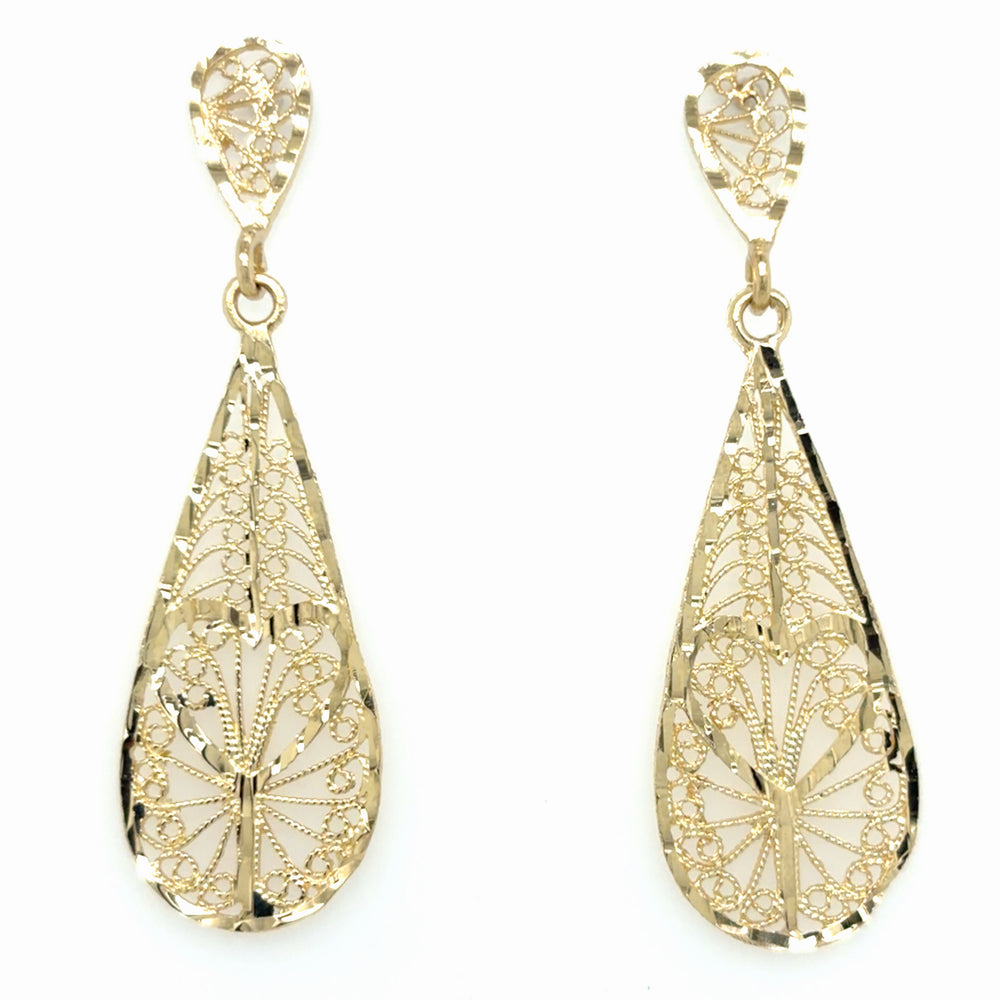 Estate Fancy Teardrop Earrings