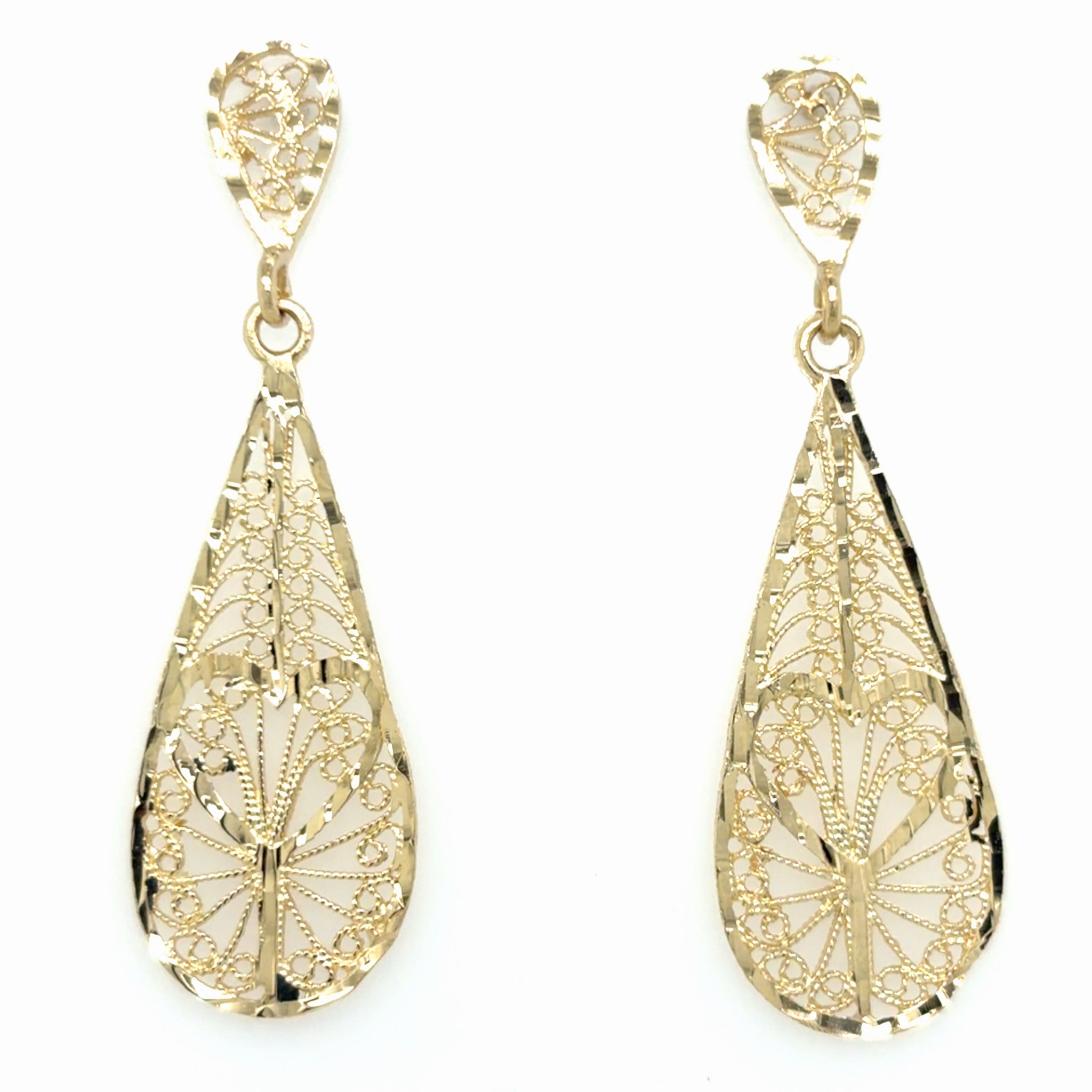 Estate Fancy Teardrop Earrings