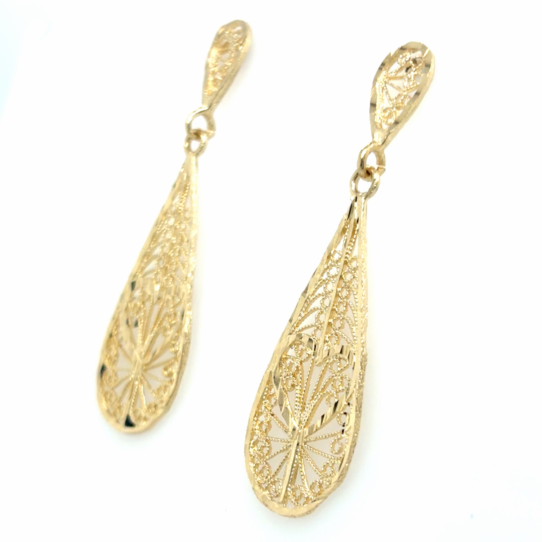 Estate Fancy Teardrop Earrings