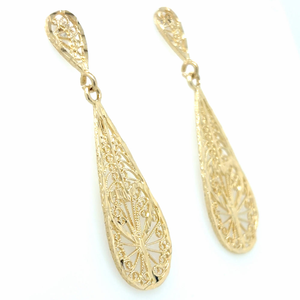 Estate Fancy Teardrop Earrings