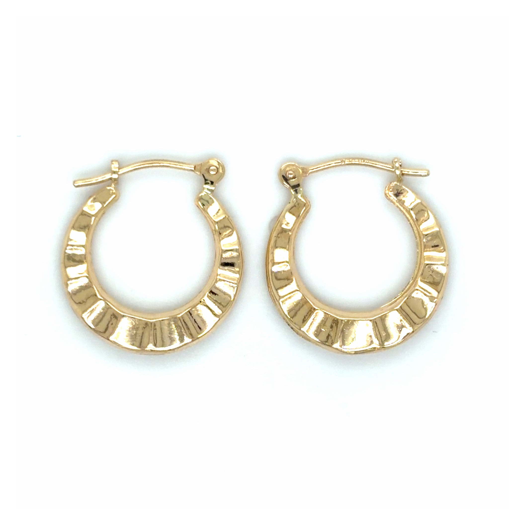 Estate Fluted Huggie Hoops