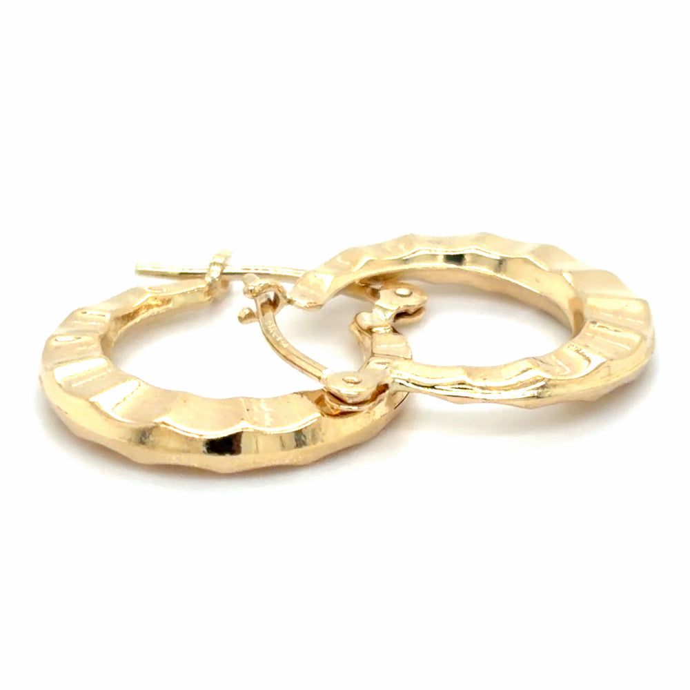 Estate Fluted Huggie Hoops