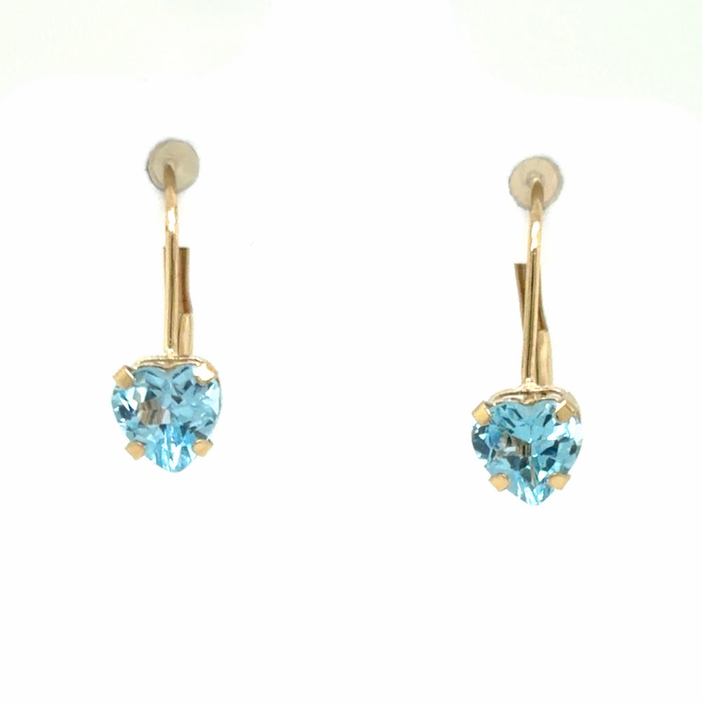 Estate Sky Blue Topaz Drop Earrings