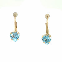 Estate Sky Blue Topaz Drop Earrings