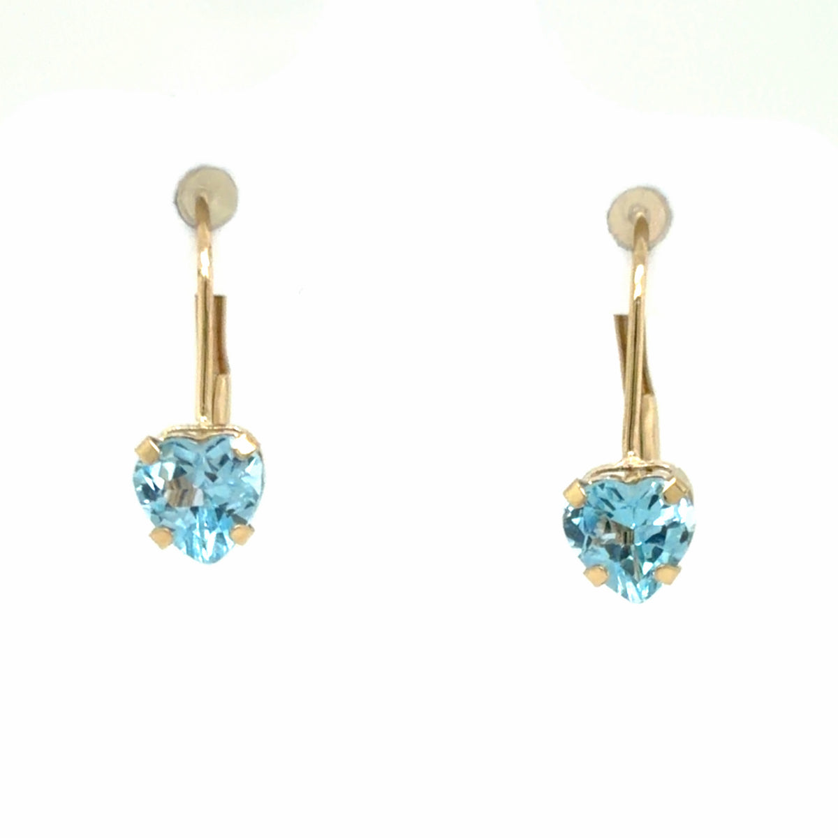 Estate Sky Blue Topaz Drop Earrings
