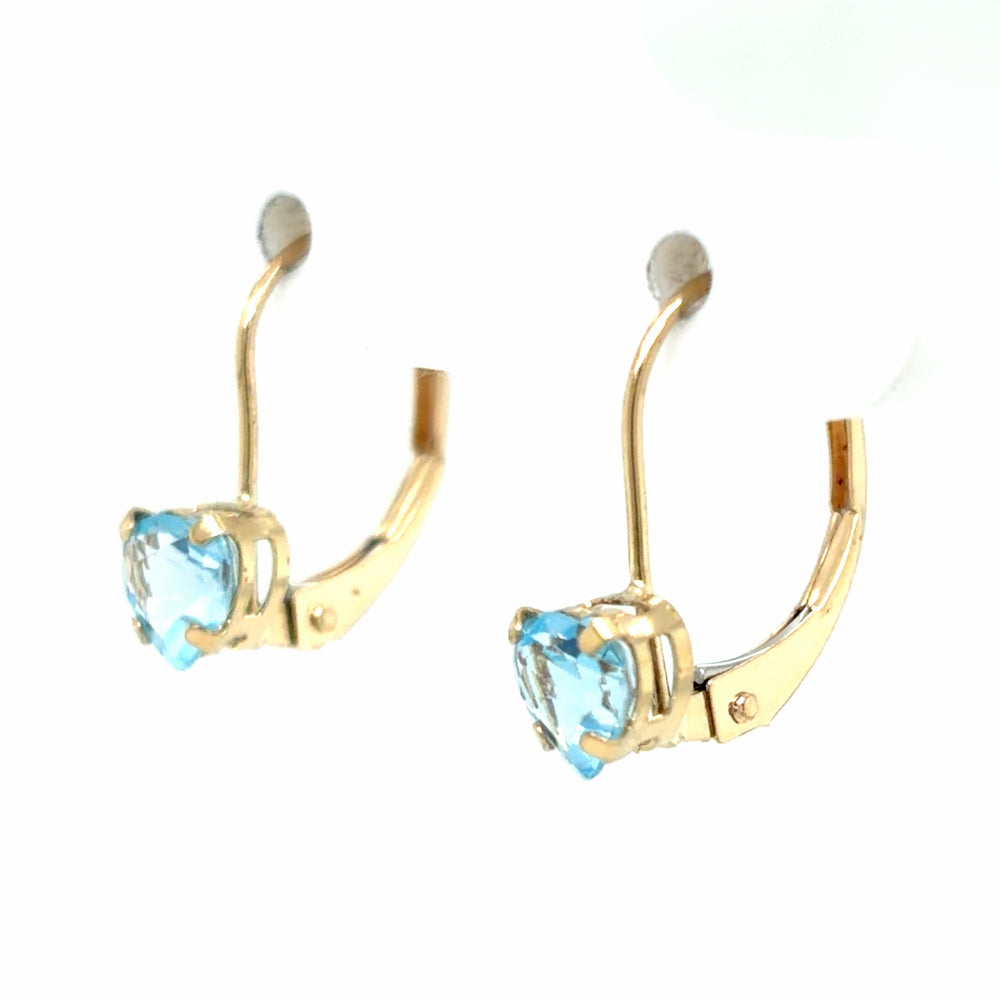Estate Sky Blue Topaz Drop Earrings