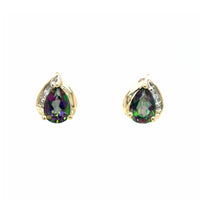Estate Mystic Topaz Teardrop Earrings