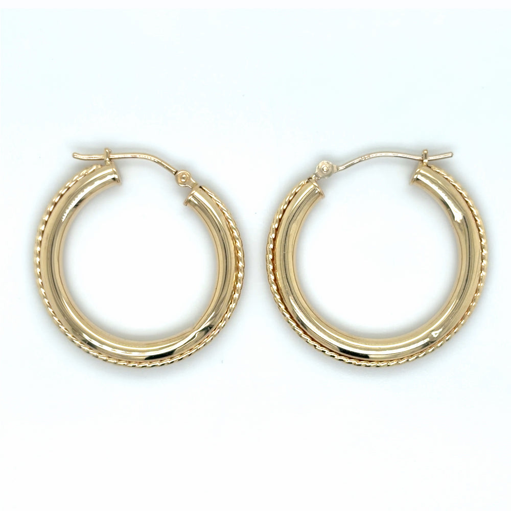 Estate Rope Edge Hoops