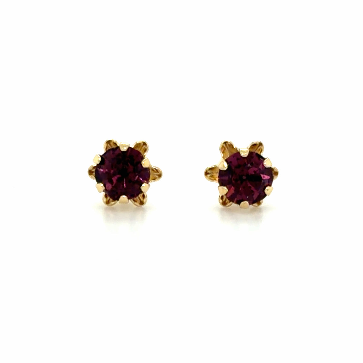 Estate Simulated Amethyst Studs